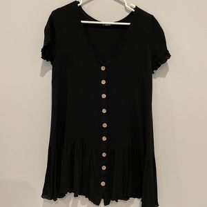 Black Button Dress